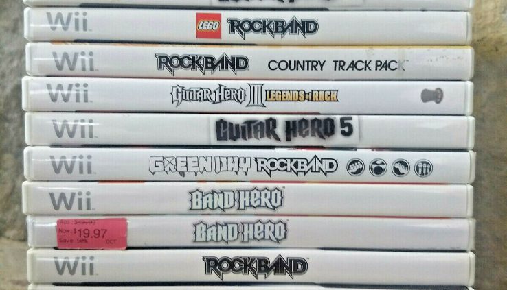 Wii Rock Band Guitar Hero Game Option Nintendo