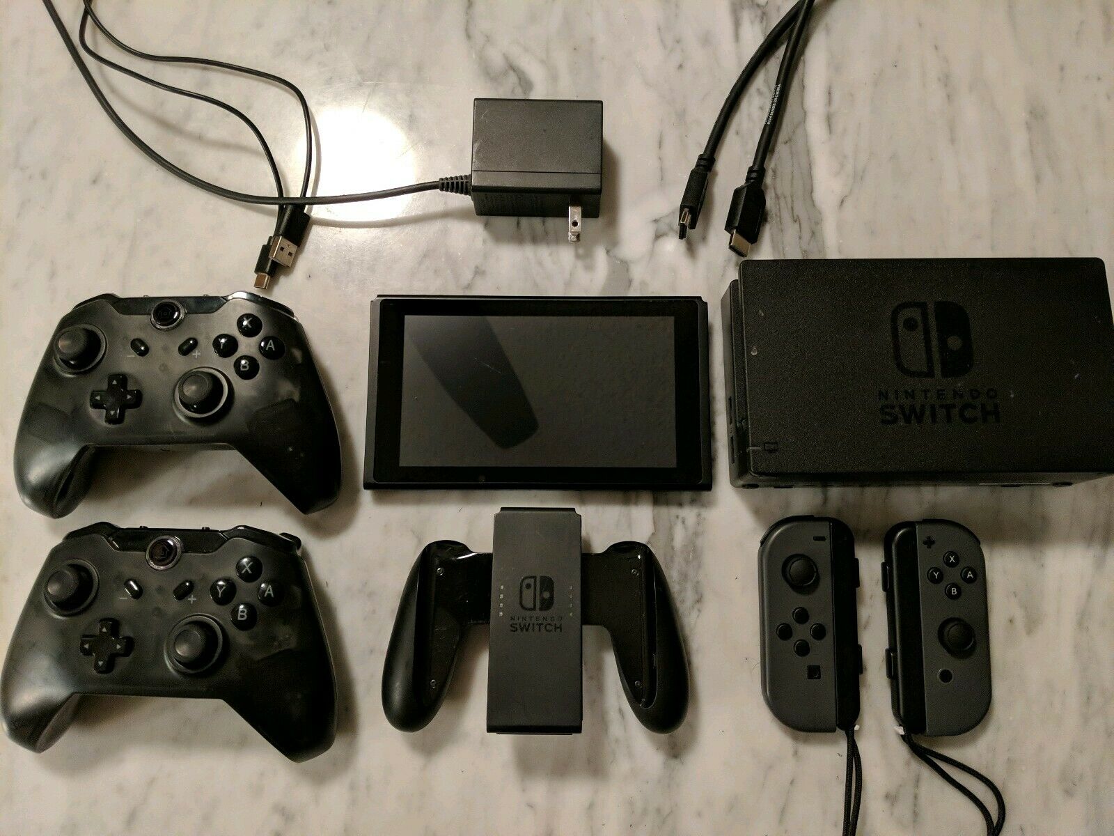 NINTENDO SWITCH SYSTEM CONSOLE Extras 4 Wi-fi Controllers WORKS 100% ...