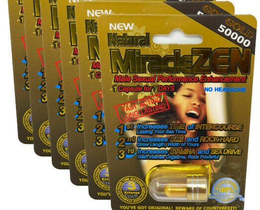 6x MiracleZEN Gold 50000 Sexual Male Enhancement Supplement 100% ORIGINAL