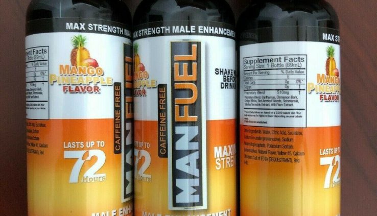 MANFUEL  (MAXFUEL) 3 BOTTLES MALE ENHANCEMENT SHOOTER 3 OZ. MANGO PINEAPPLE