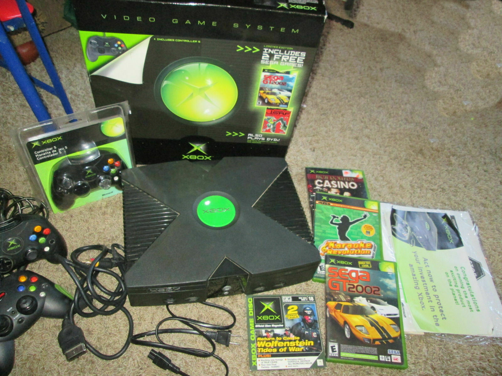 Recent XBox Console Entire w/Controllers and a few video games ...