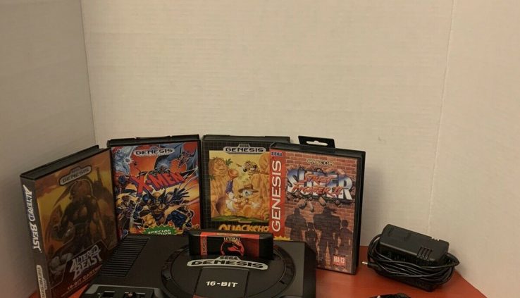 Sega Genesis Console 1601 w2 Controllers 5 Video games