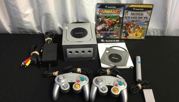 Nintendo GameCube with Fracture Bros. Melee and Mario Kart Double Proceed