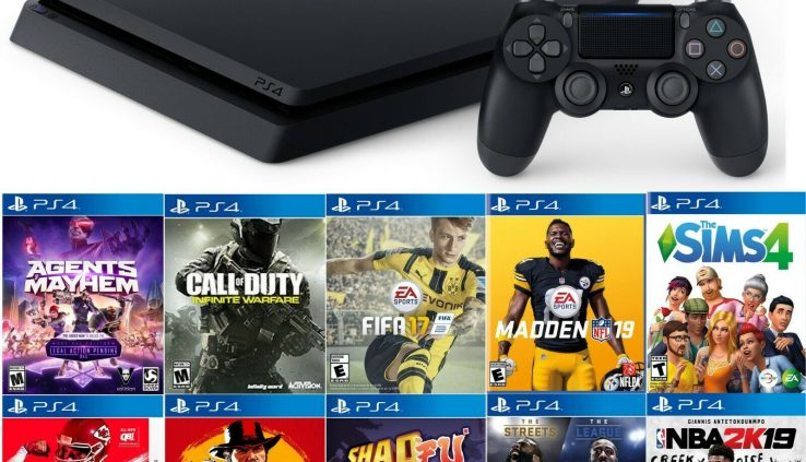 NEW OPEN BOX Sony Ps4 Slim 500GB Console +GAME BUNDLE CUH-2215A PS PS4