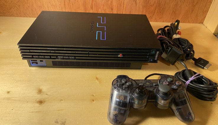 Sony PlayStation 2 PS2 Fleshy SCPH-30001  Black Console  PS2 Tested !!