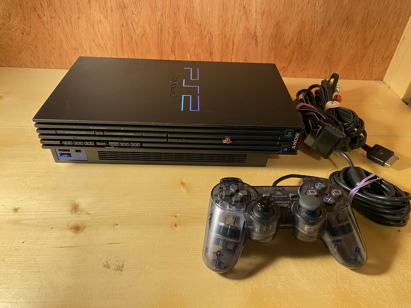 Sony PlayStation 2 PS2 Fleshy SCPH30001 Black Console PS2 Tested