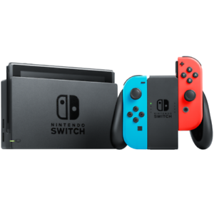 Nintendo Switch Neon Crimson and Neon Blue Joy-Con Console