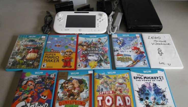 Wii U Console and Sport Lot of 9