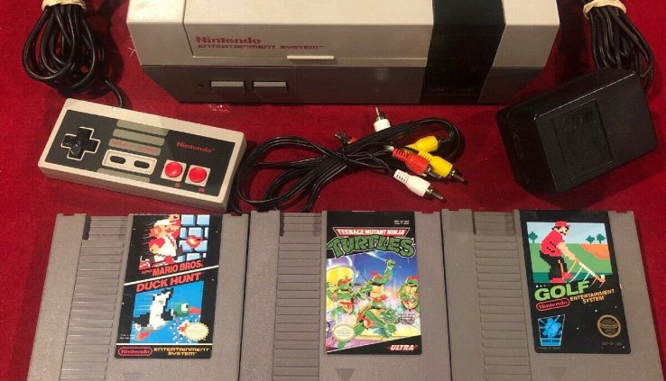 Nintendo Entertainment Plan NES Console And Games Mario