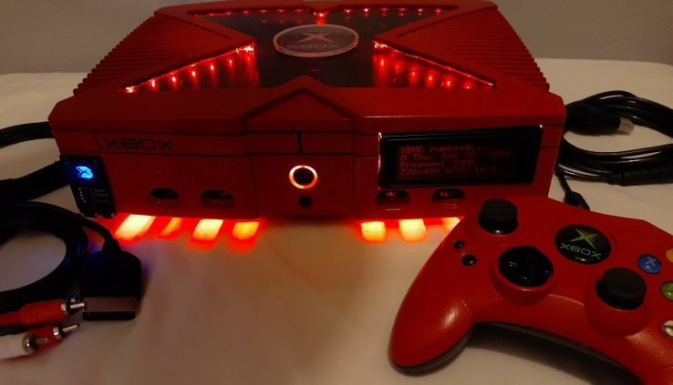 CUSTOM CaseMOD Crimson/Shadowy *Xecuter 3 *400GB HD *LED’s *4Gamers Normal Xbox