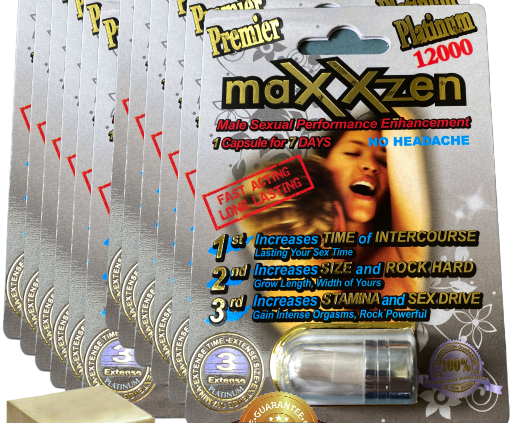 12x MaxxZen Platinum 12000 Sexual Male Enhancement Supplement 100% Qualified