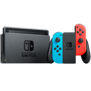 Nintendo – Switch 32GB Console – Neon Crimson/Neon Blue Joy-Con Contemporary