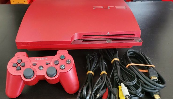 Sony PS3 Scarlet Red Console Slim PlayStation 3 320GB Sport Console Map