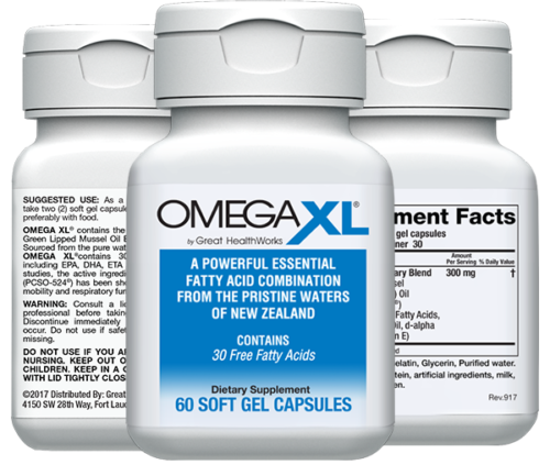Omega XL 60ct by Abundant HealthWorks: Little, Potent, Joint Pain Reduction – Omega-3@