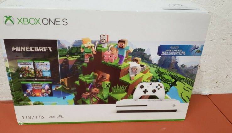 Xbox One S Console 1tb  – Minecraft Entire Slither Bundle  NEW