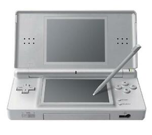 Nintendo DS Lite Launch Model Silver Handheld Arrangement