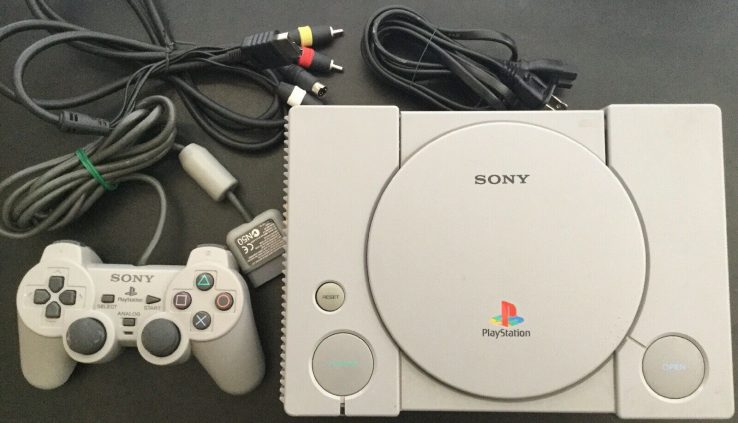 Sony PlayStation 1 PS1 PSX Console W/ Controller and Cables [6047]