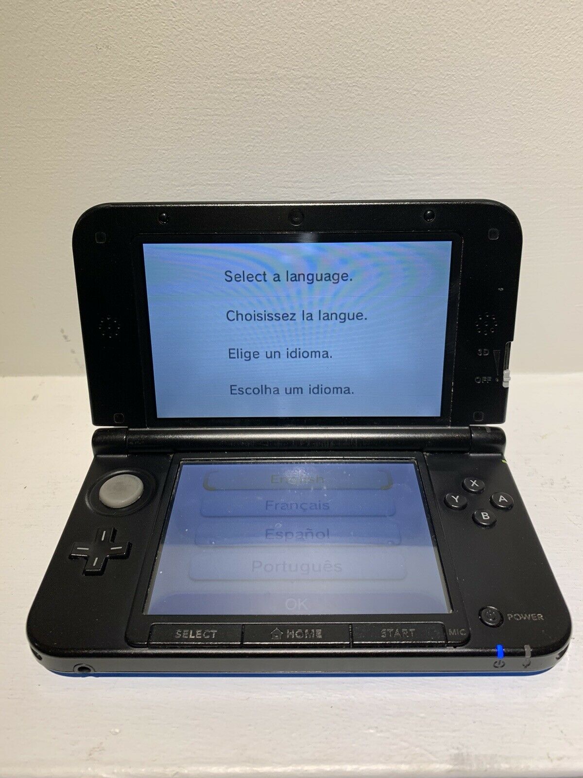 Nintendo 3DS XL Diagram Blue No Charger No Stylus on 