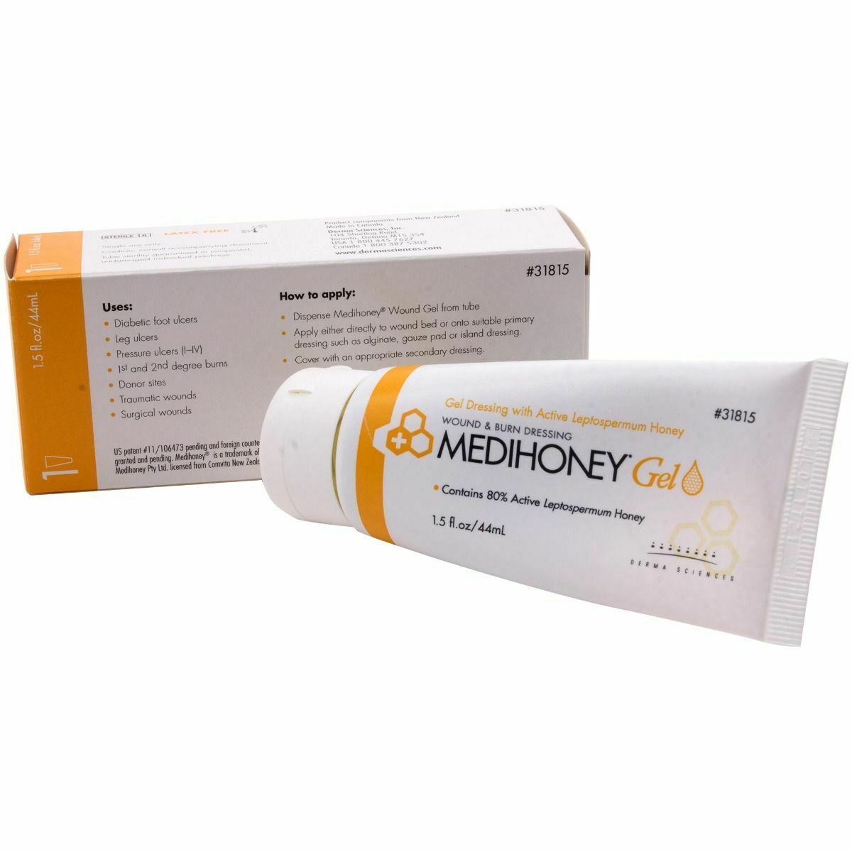 Medihoney Damage & Burn Dressing Dressing Tube Gel 1.5 ouncesSingle