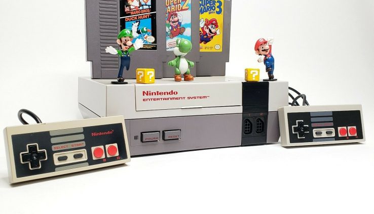 Nintendo NES Console Bundle + Expansive Mario Bros 1 2 & 3 – CLEANED & REFURBISHED