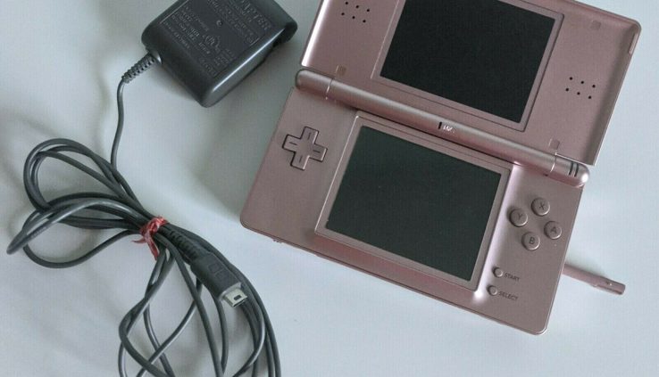 Nintendo DS Lite Console Handheld Gaming Gadget Video Game Transportable Crimson Console