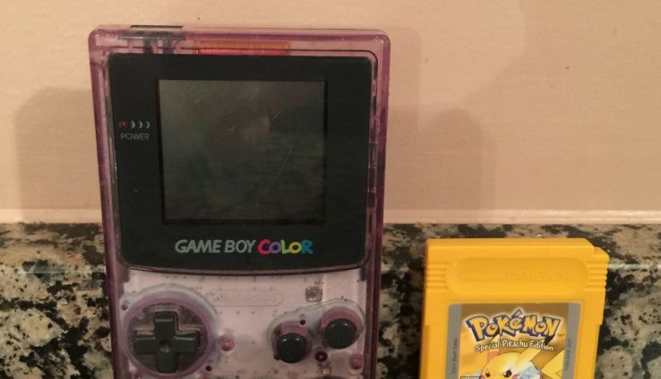 Nintendo Game Boy Coloration Handheld Console – Atomic Purple with Pokémon Yellow