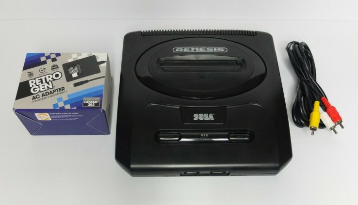 Sega Genesis Model 2 console with AV cable and AC adapter