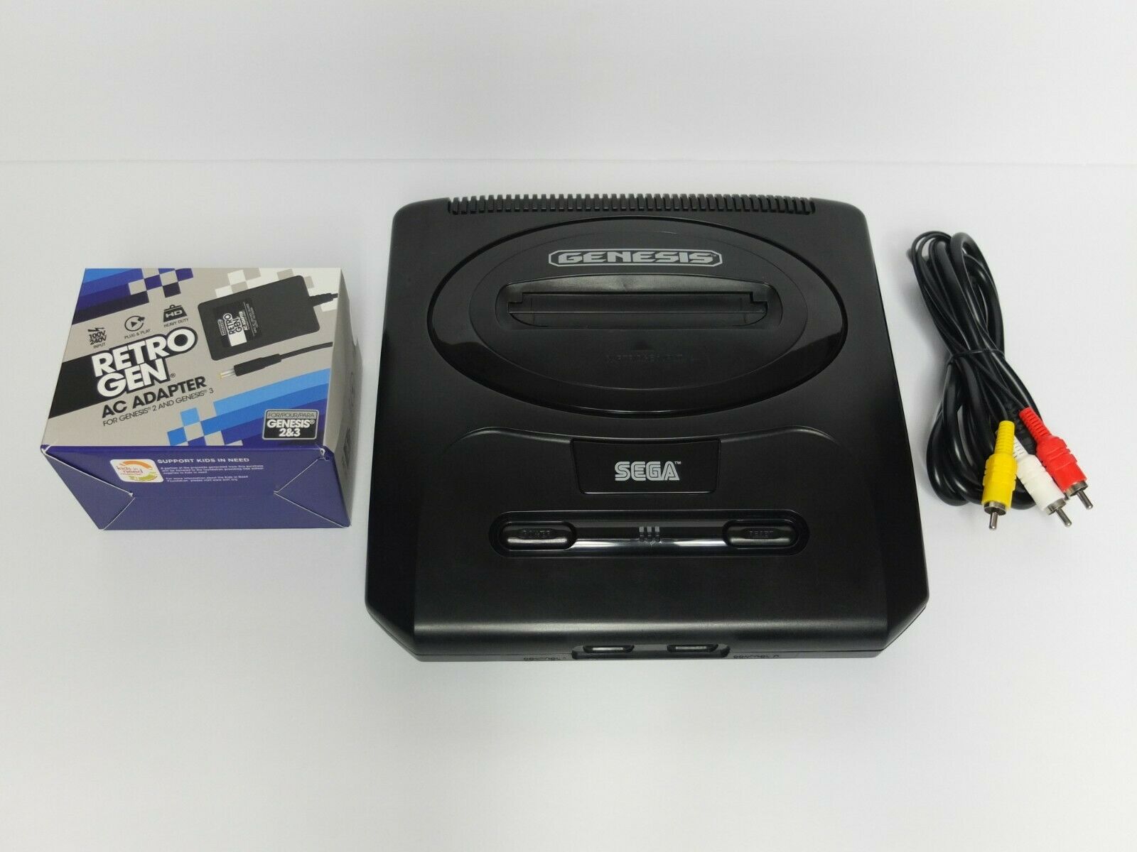 Sega Genesis Model 2 console with AV cable and AC adapter