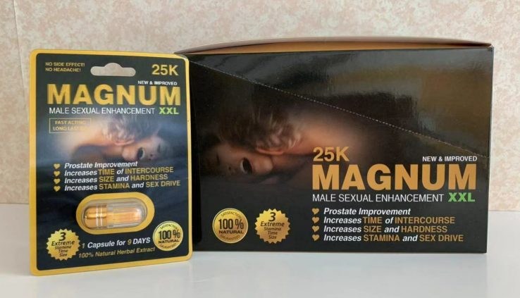 Magnum 25K Male Enhancement Sexpills 1 Box = 24 Cards