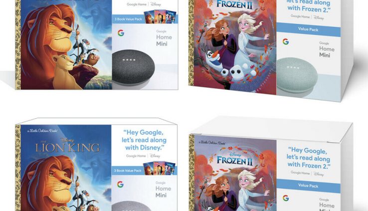 NEW Google Residence Mini Gorgeous Speaker + Disney Diminutive Golden Books Bundle