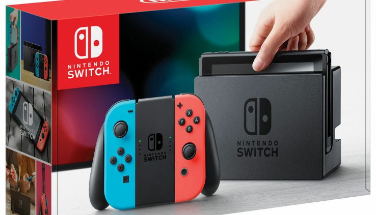 BRAND NEW Nintendo Switch 32GB Gray Console with Neon Red and Neon Blue Pleasure-Con