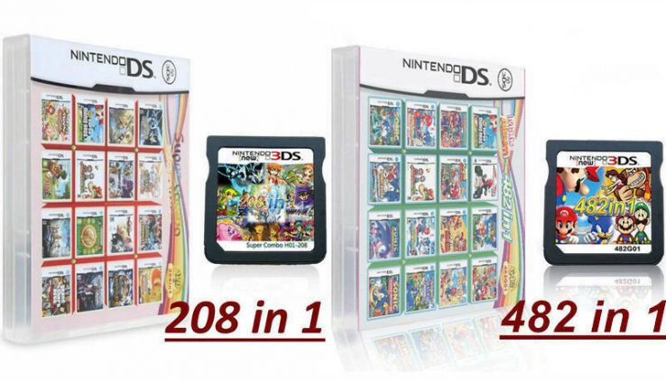 208/482 in 1 Video Games Game Cartridge Playing cards For Nintendo NDS 2DS 3DS NDSI NDSL