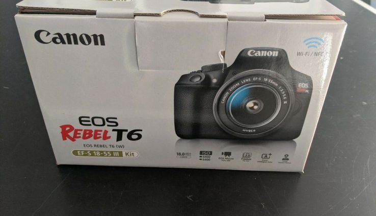 Canon EOS Riot T6 Digital SLR Digital camera Kit w/ EF-S 18-55mm IS IlI Lens Imprint New