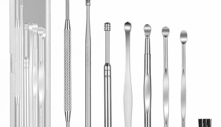 8pcs Ear Rob Cleansing Situation Health Care Instrument Ear Wax Remover Cleaner Curette Kit