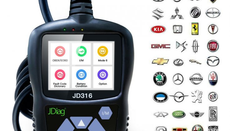 JDiag JD316 Car Code Reader Color Show hide Mode 6 Extremely efficient OBD2 CAN Scanner