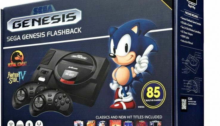AUTHENTIC SEGA Genesis Flashback 2018 Console 85+ Traditional Video games Wi-fi Regulate