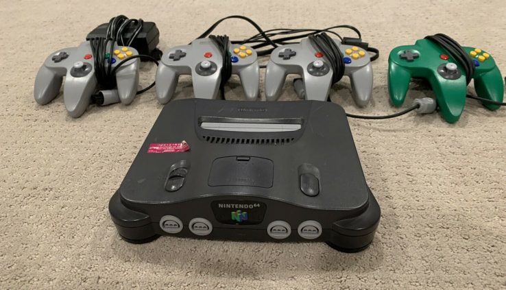 Nintendo 64 Console With 4 Contollers