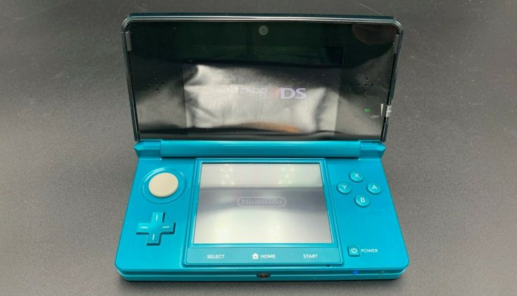 Nintendo Fashioned 3DS Aqua Blue Handheld Console With Charger Stylus Very Wonderful