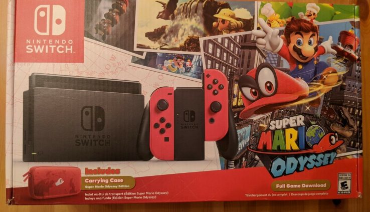 Nintendo Switch Attention-grabbing Mario Odyssey Model (w/ Crimson Pleasure-Cons) 32GB US (NEW)