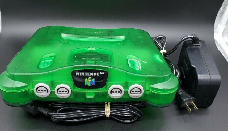 Nintendo 64 N64 Jungle Inexperienced Console with Memory Jumper  Vitality AC and Av cord