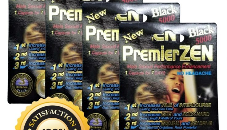 4x NEW PremierZEN Gloomy 5000 Sexual Male Enhancement Complement 100% Obedient