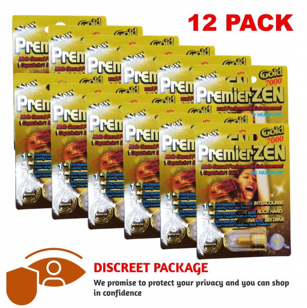 12x PremierZEN Gold 7000 Sexual Male Enhancement Complement 100% Legit