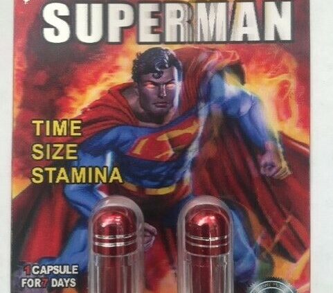Male Enhancement intercourse pills SUPER MAN TITANIUM 300K (WORKS WITH ALCOHOL)  2 PACK