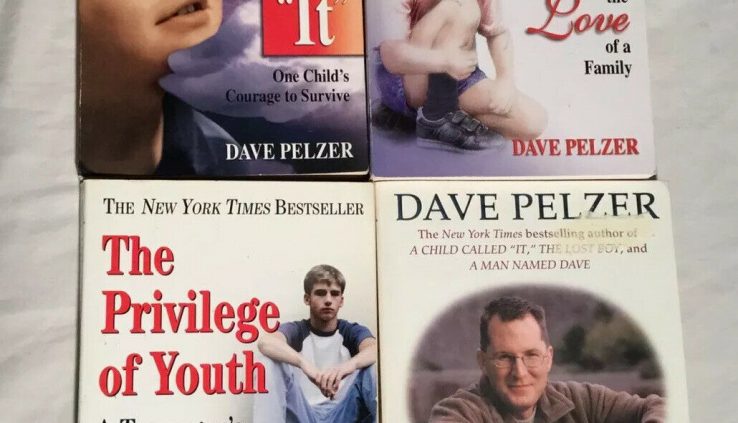 4 Dave Pelzer books Lot CHILD CALLED IT, LOST BOY, Privilege Formative years Abet Yourself