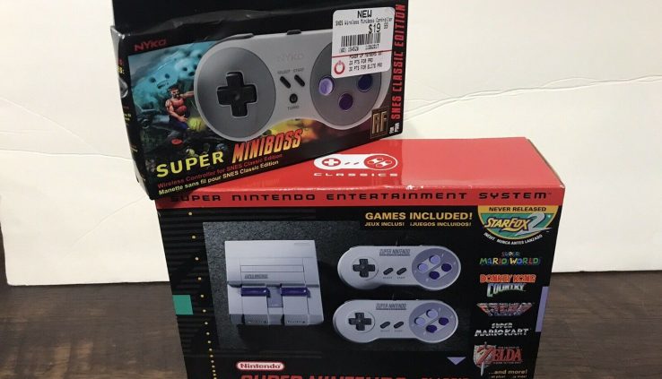 SUPER NINTENDO CLASSIC EDITION MINI GAMES SYSTEM NEW WIRELESS CONTROLLER NIB