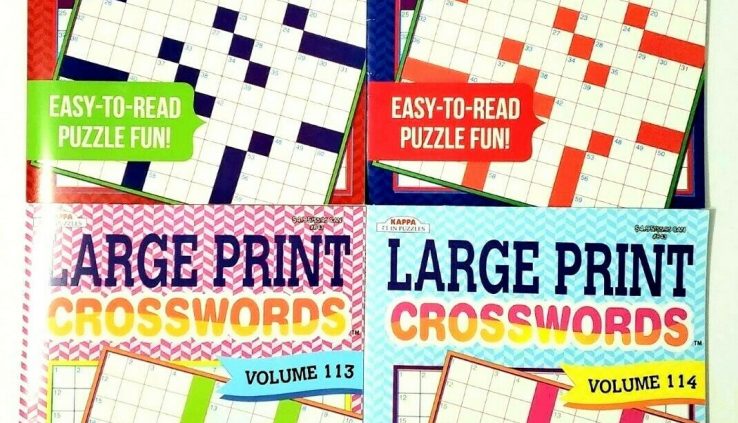 Natty Print Crosswords NEW Kappa Natty Print Note Sport Puzzle Books Lot of 4