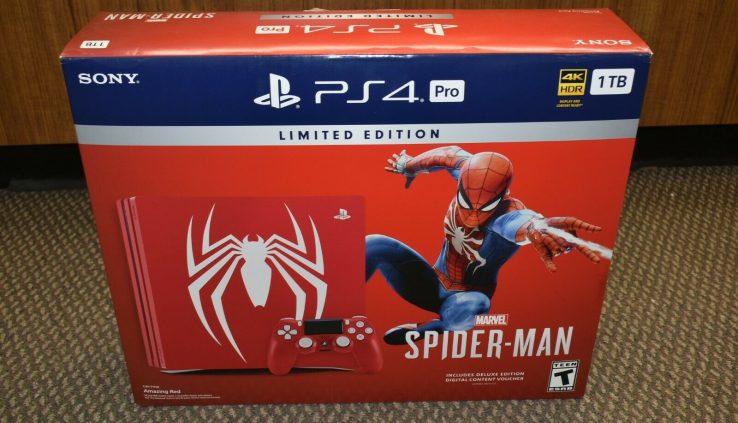 Birth Field Sony PlayStation PS4 Pro 1TB Spider-Man Red Console Bundle SEALED GAME