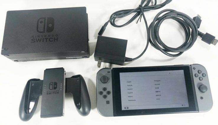 Nintendo Switch Console 32GB HAC-001 Gray Joy Con Build with Dock and AC Adapter