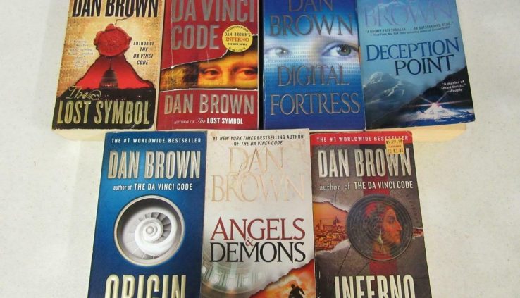 COMPLETE SET Lot of (7) DAN BROWN Books ROBERT LANGDON SERIES Misplaced Symbol ORIGIN