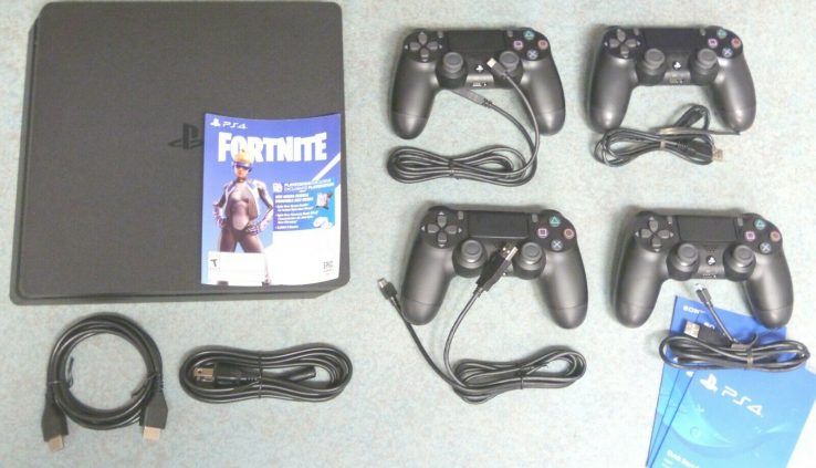 Sony Playstation4 SLIM 1 TB BLACK Machine w/ Game Controller & FORTNITE